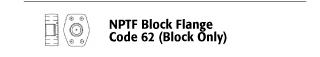 NPTF Block Flange - Code 62 (Block Only)