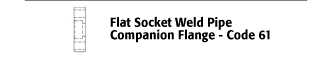Flat Socket Weld Pipe Companion Flange - Code 61