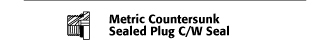 Metric Countersunk Sealed Plug C/W Seal