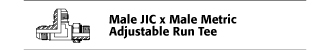 Male JIC x Male Metric Adjustable Run Tee