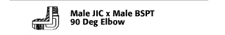 Male JIC x Male BSPT 90° Elbow